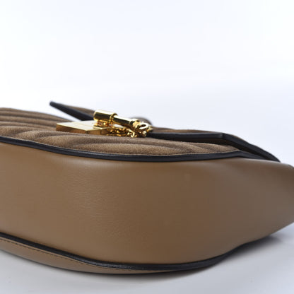 Chloe Suede Calfskin Quilted Drew Bijou Shoulder Bag Nut 6 of 9