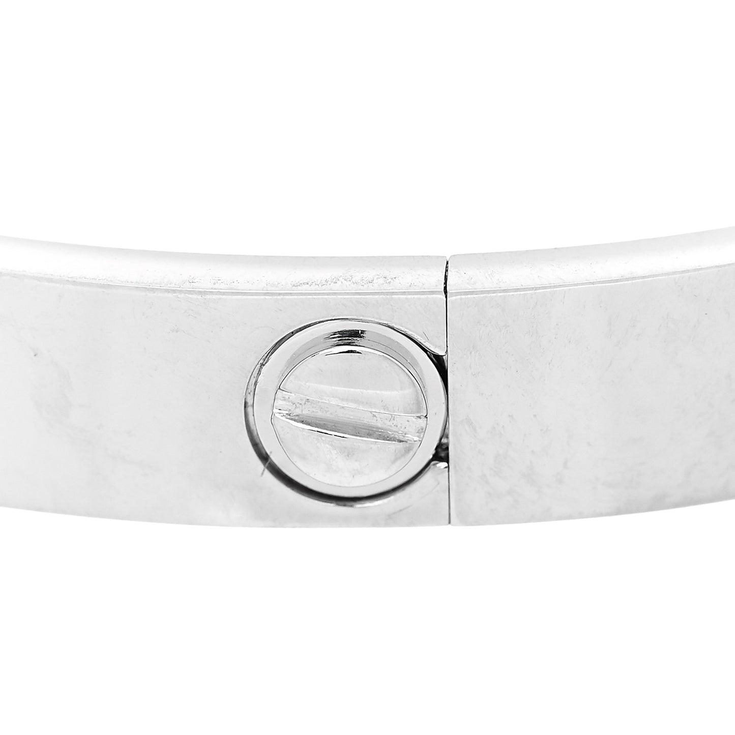 18K White Gold 4 Diamond Love Bracelet 17