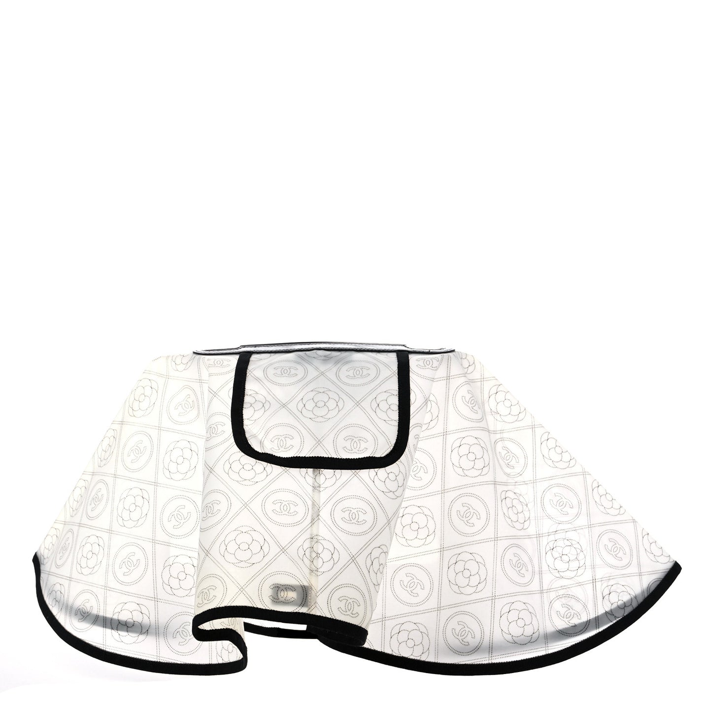 PVC Calfskin Coco Bag Raincoat White Black