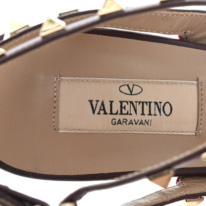 Valentino Garavani Velvet Rockstud Ankle Strap 100mm Pumps 38.5 Rubin 9 of 10