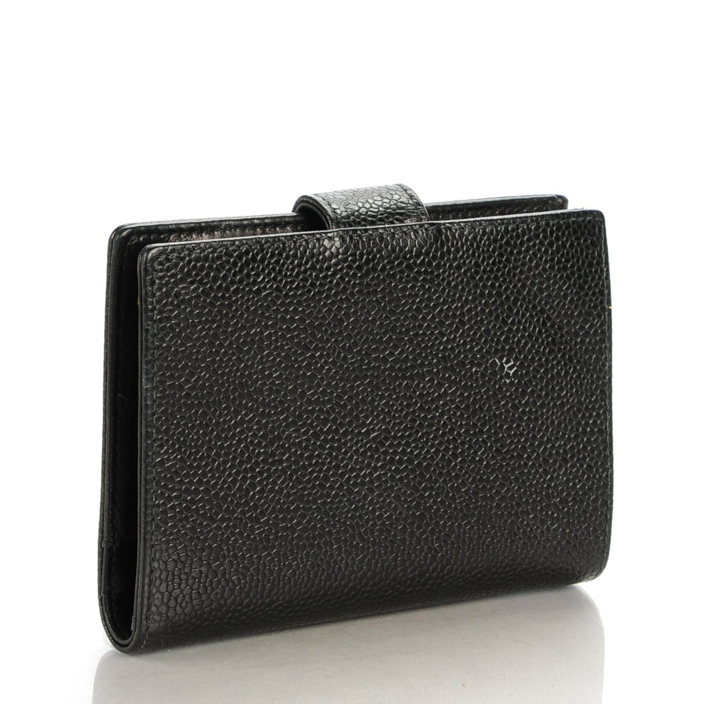 Caviar Timeless CC Compact French Wallet Black