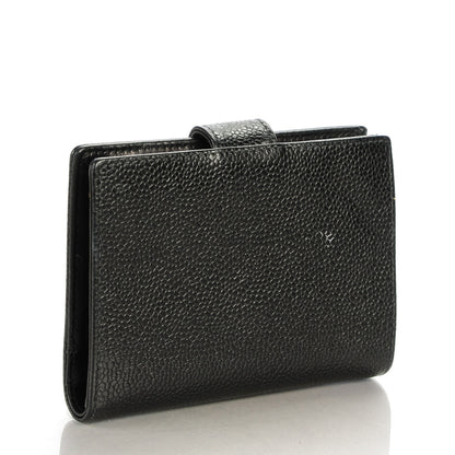 Chanel Caviar Timeless CC Compact French Wallet Black 3 of 8