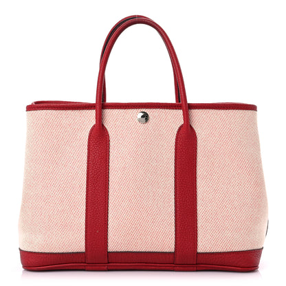 Hermes Twill H Negonda Garden Party 30 TPM Tote Rouge Piment 1 of 15