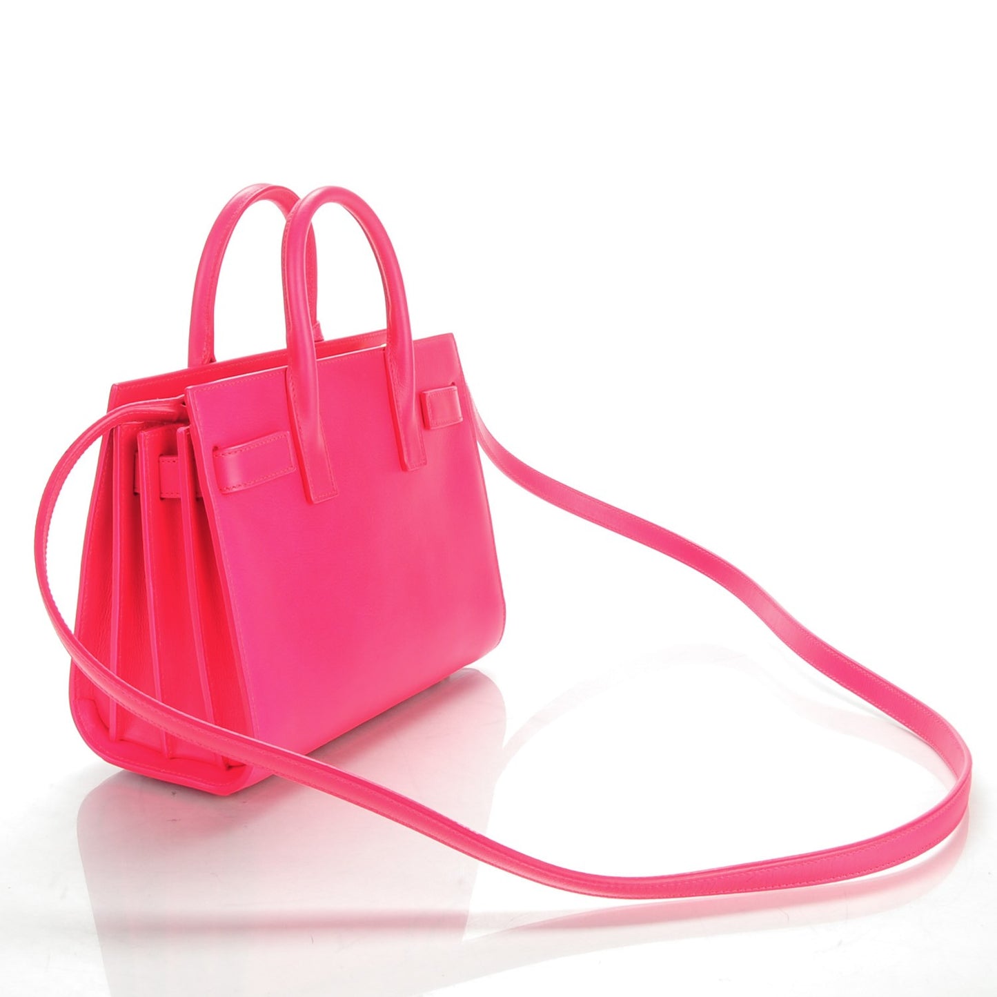 Calfskin Nano Sac De Jour Fluo Pink