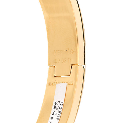 Hermes Enamel Narrow Clic Clac H Bracelet PM Marron Glace 4 of 5