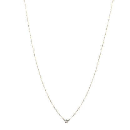 Tiffany 18K Yellow Gold Diamond .05ct Elsa Peretti Diamonds by the Yard Pendant Necklace 1 of 7
