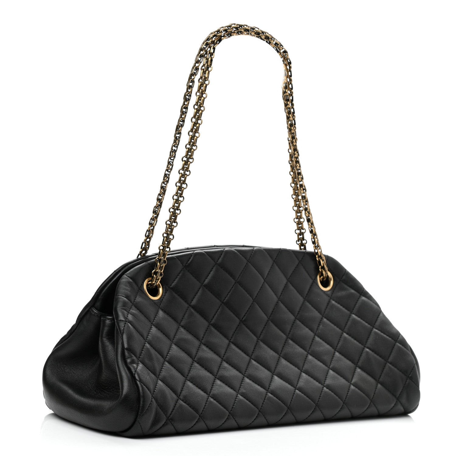 Chanel Lambskin Quilted Medium Just Mademoiselle Black 3 of 10