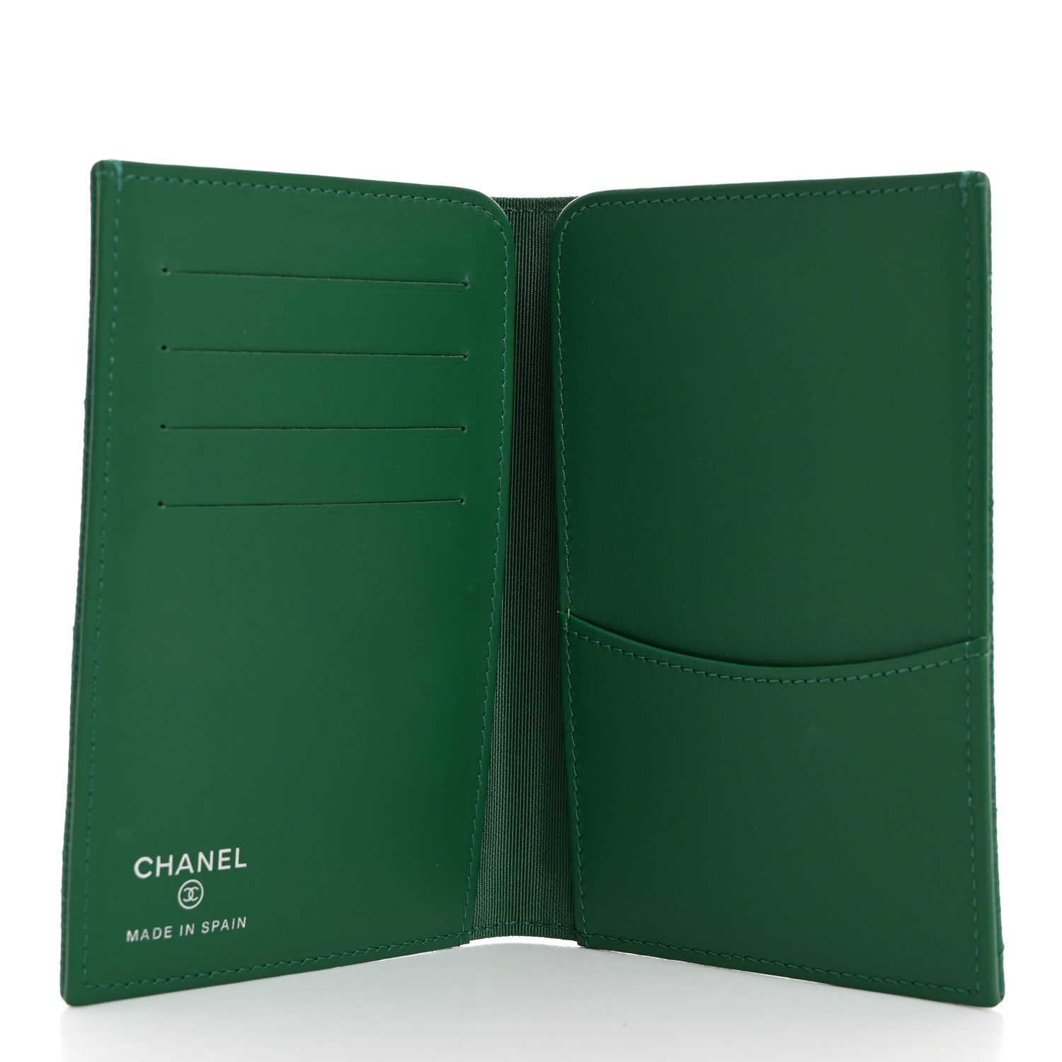 Chanel Caviar Quilted Passport Holder Green 5 of 7