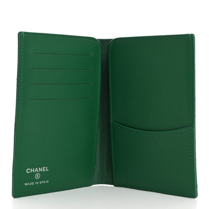 Chanel Caviar Quilted Passport Holder Green 5 of 7