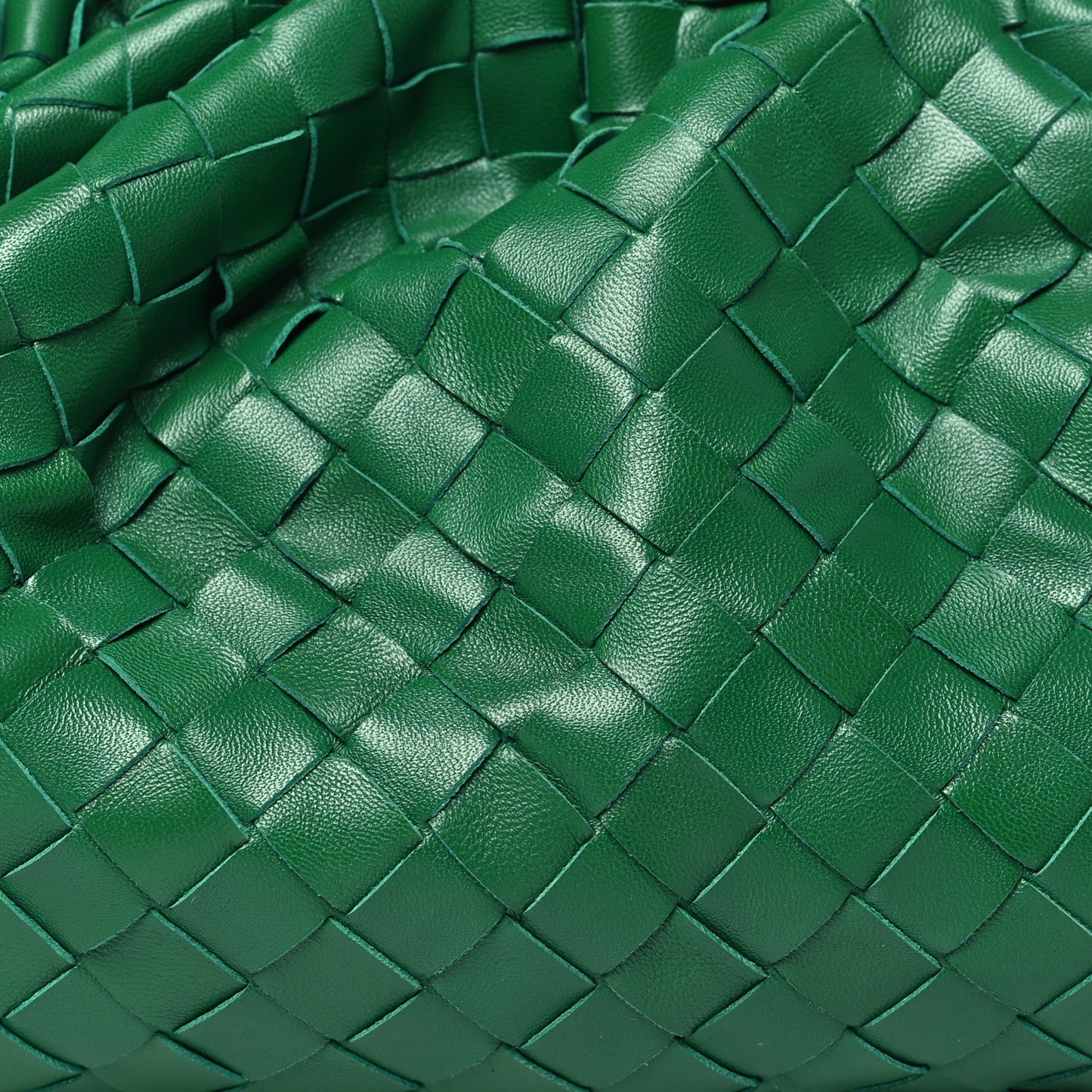 Nappa Maxi Intrecciato The Pouch Oversized Clutch Racing Green