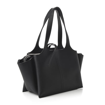 Celine Baby Grained Calfskin Small Tri-Fold Bag Black 3 of 9