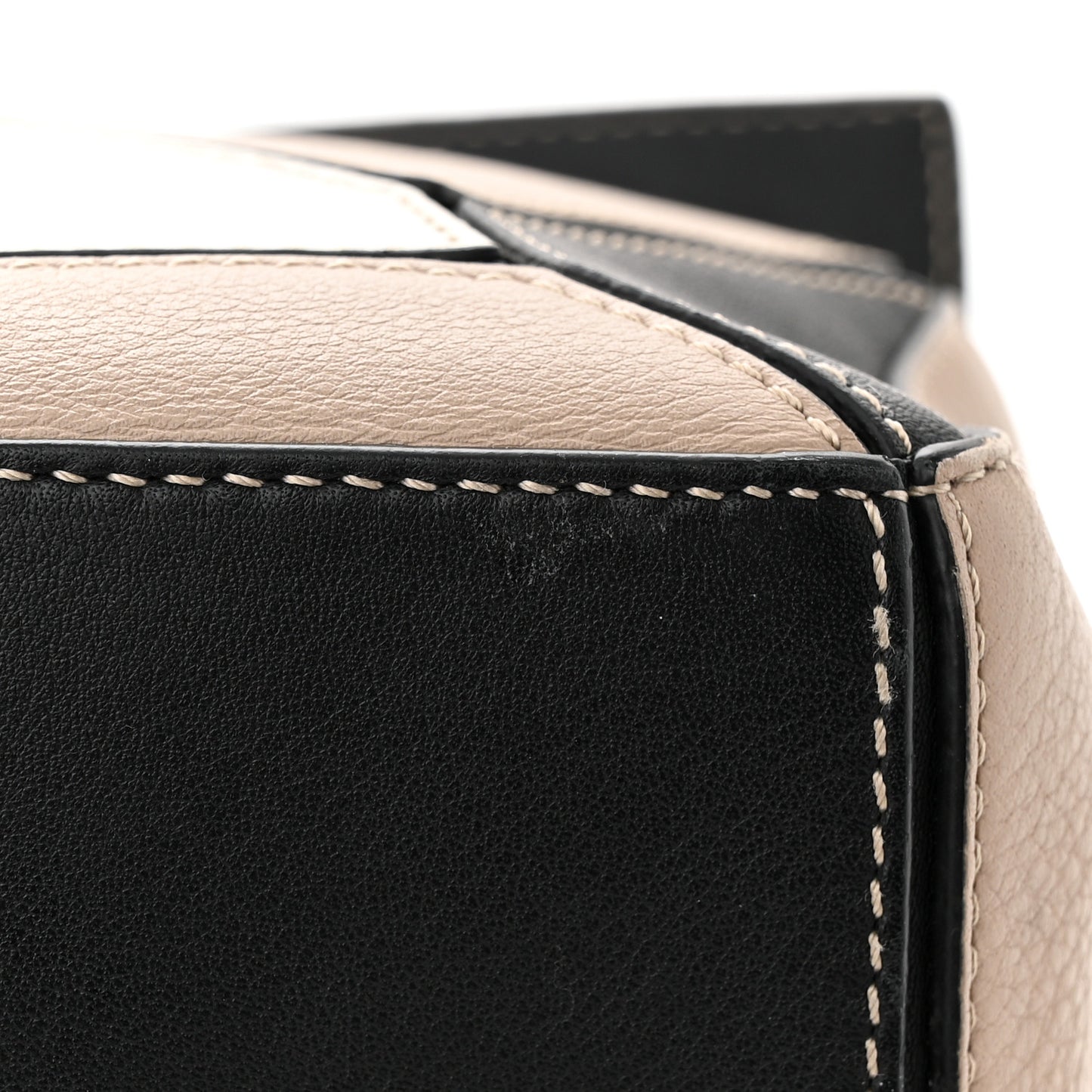 Calfskin Small Puzzle Bag Black Taupe