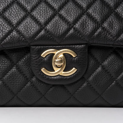 Chanel Calfskin Quilted XXL Travel Flap Bag Black 9 of 11