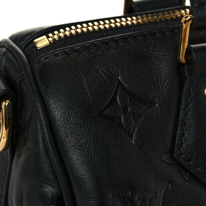 Louis Vuitton Lambskin Embossed Monogram Speedy 22 Bandouliere Black 12 of 13