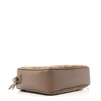 Saint Laurent Suede Matelasse Monogram Lou Camera Bag Taupe 4 of 10