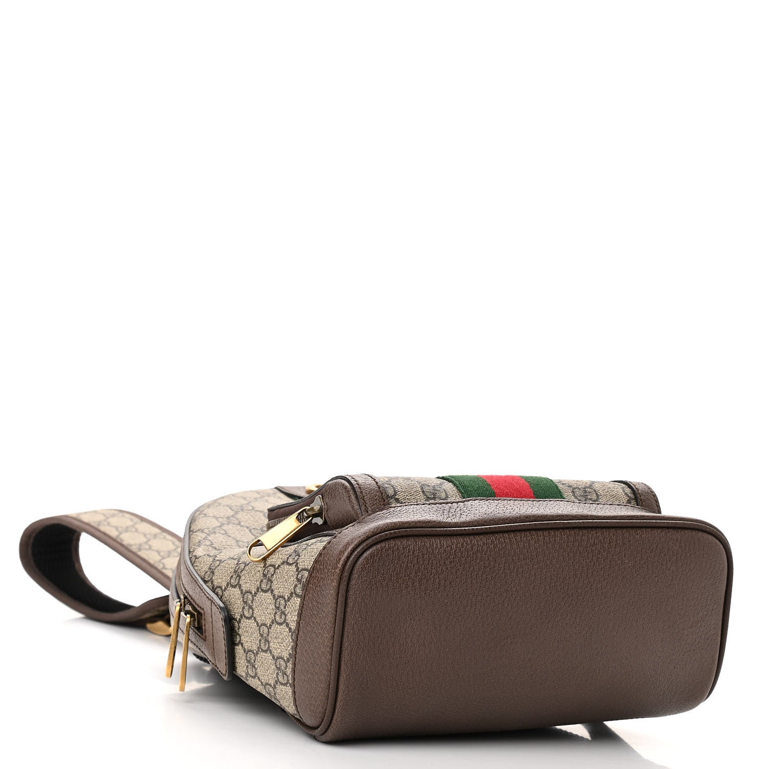 Gucci GG Supreme Monogram Calfskin Web Small Ophidia Day Backpack Beige Ebony New Acero 4 of 14