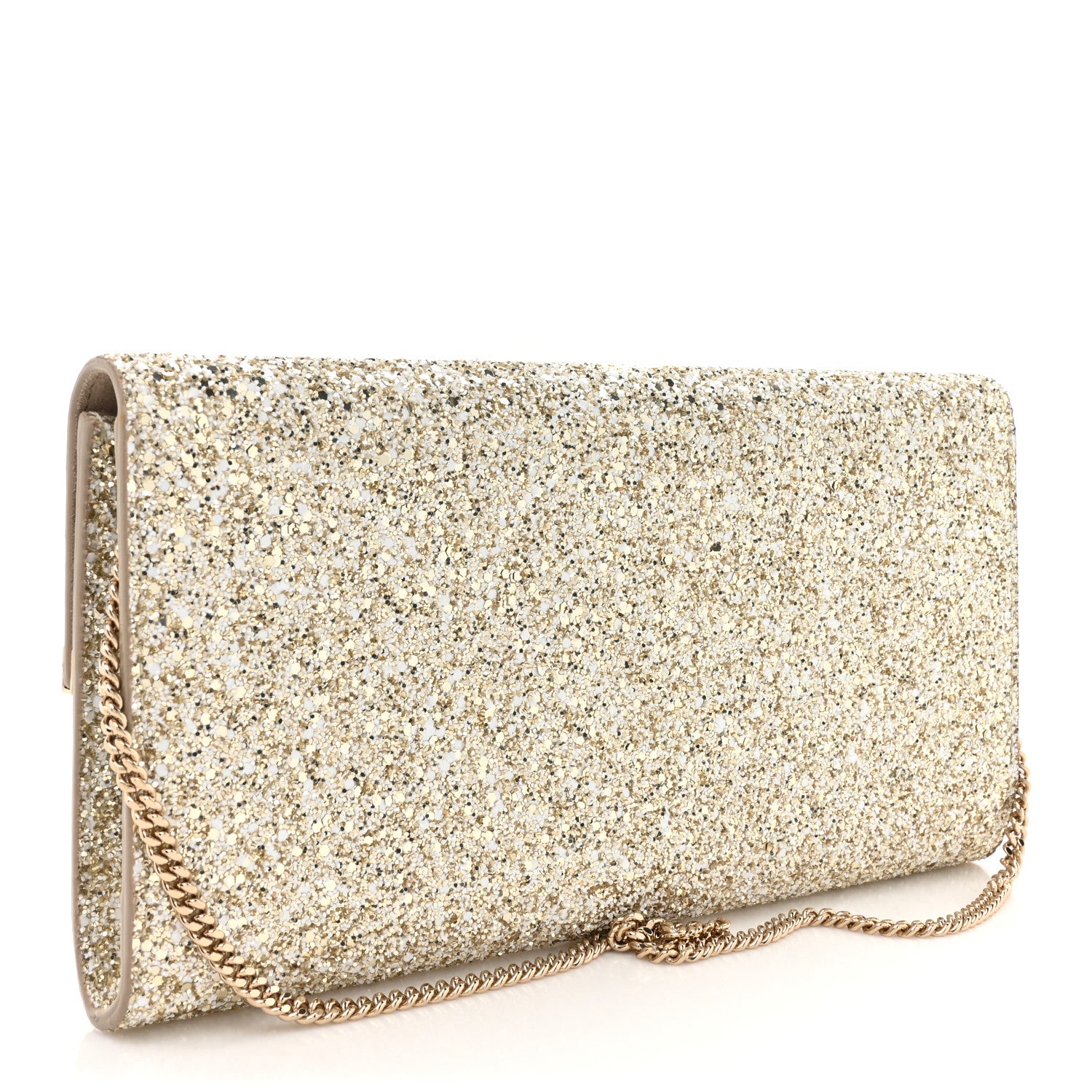 Jimmy Choo Glitter Erica Clutch Moon Sand 3 of 12
