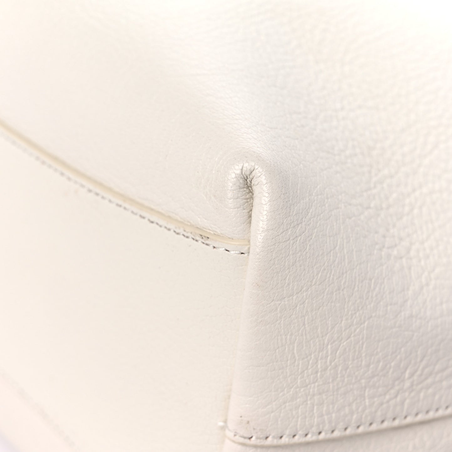 Grainy Goatskin Bon Bon Bucket Bag Latte