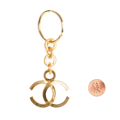 Chanel CC Key Chain Gold 2 of 4
