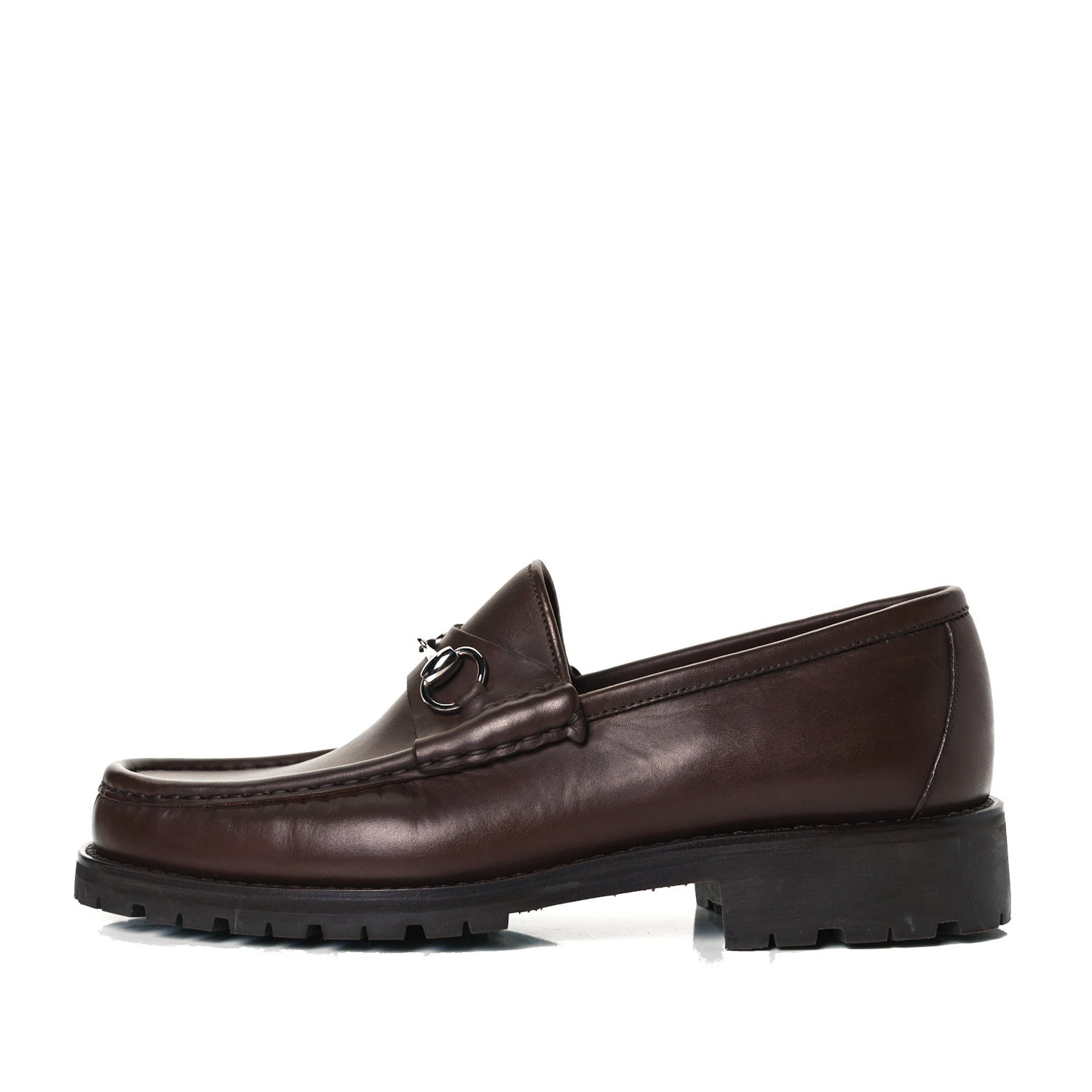 Laredo Calfskin Mens Horsebit Lug Sole Loafers 9 Brown