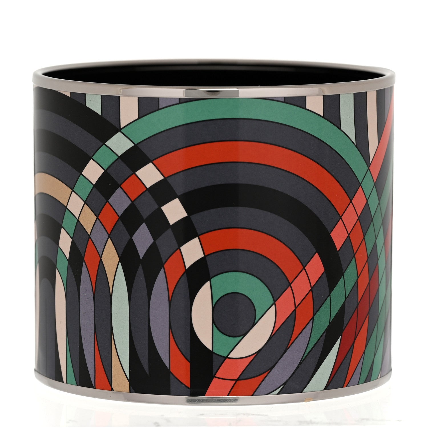 Hermes Enamel Printed Mega Wide Spirographie Bracelet 65 3 of 6