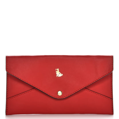 Louis Vuitton Veau Cachemire Chinese New Year Dog Envelope Pouch Red 1 of 7