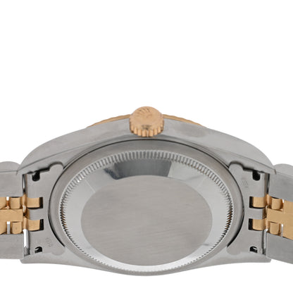 Rolex Stainless Steel 18K Yellow Gold Diamond 36mm Oyster Perpetual Datejust Watch Champagne 16233 4 of 4