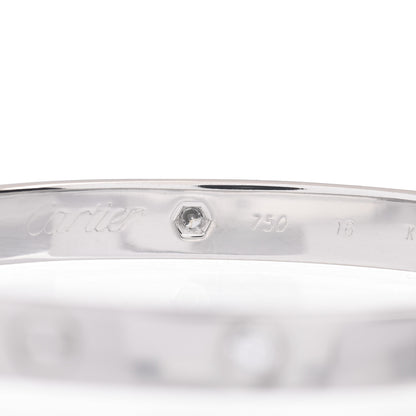Cartier 18K White Gold 6 Diamond LOVE Bracelet 16 4 of 5
