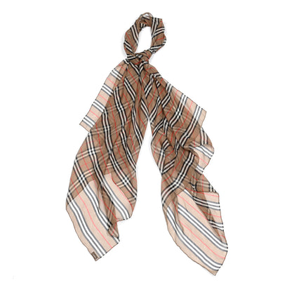Burberry Silk Icon Stripe Scarf Archive Beige 1 of 5