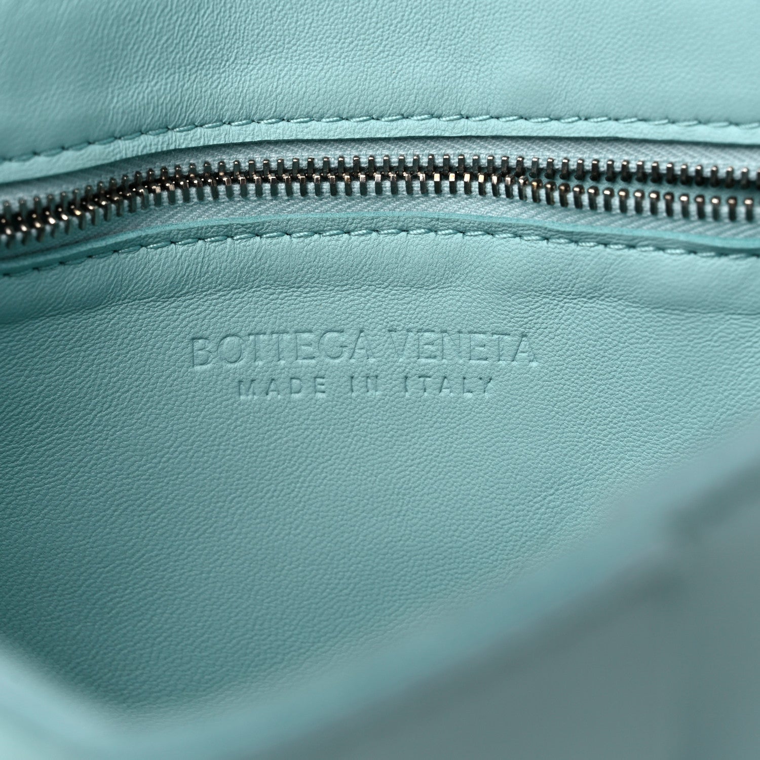 Bottega Veneta Lambskin Maxi Intreccio Cassette Bag Teal Washed 6 of 9