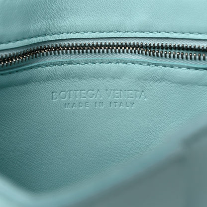 Bottega Veneta Lambskin Maxi Intreccio Cassette Bag Teal Washed 6 of 9