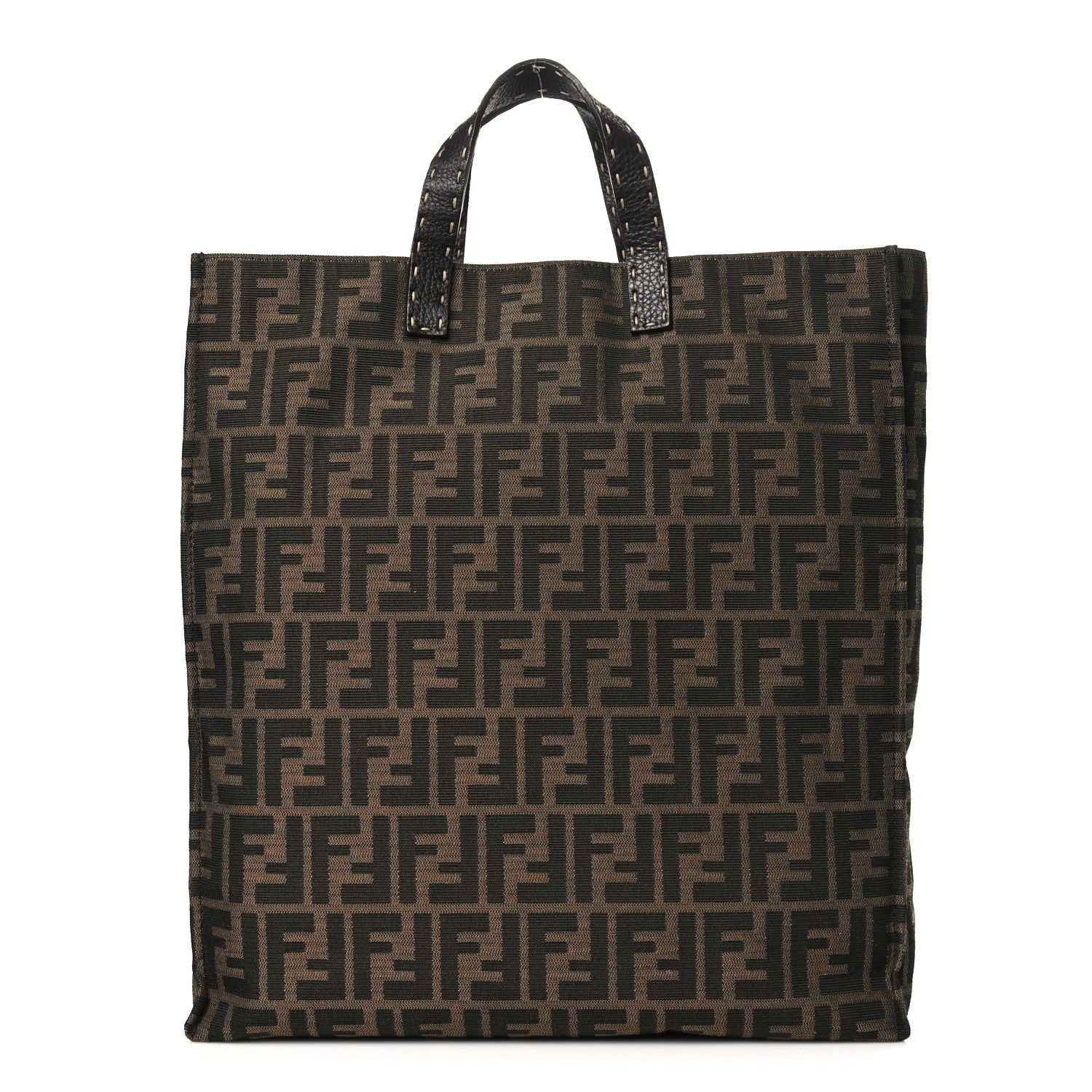 Fendi Zucca Cuoio Romano Selleria Special Shopping Tote Tobacco Moro 1 of 10
