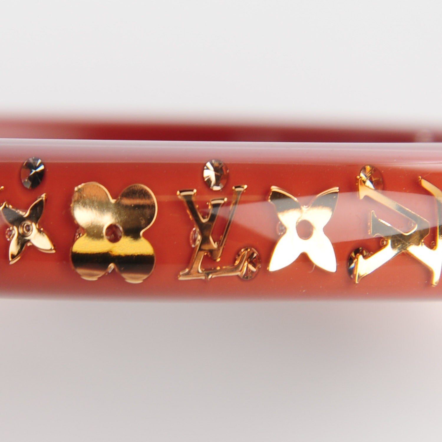 Louis Vuitton Resin Swarovski PM Inclusion Bracelet M Caramel 4 of 5