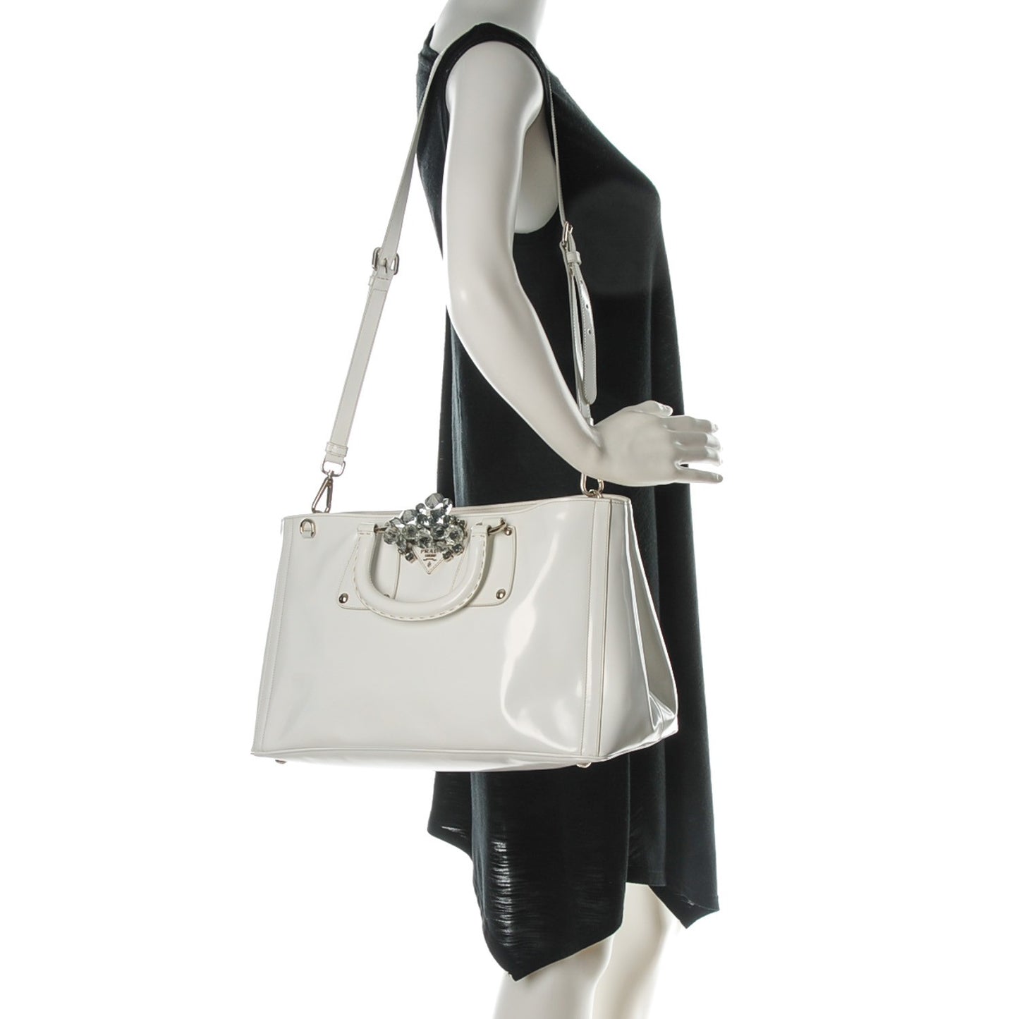 Spazzolato Crystal Tote Talco