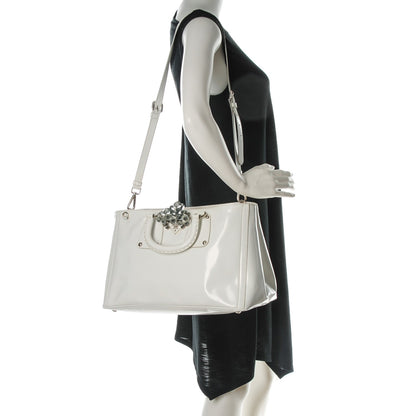 Prada Spazzolato Crystal Tote Talco 2 of 8