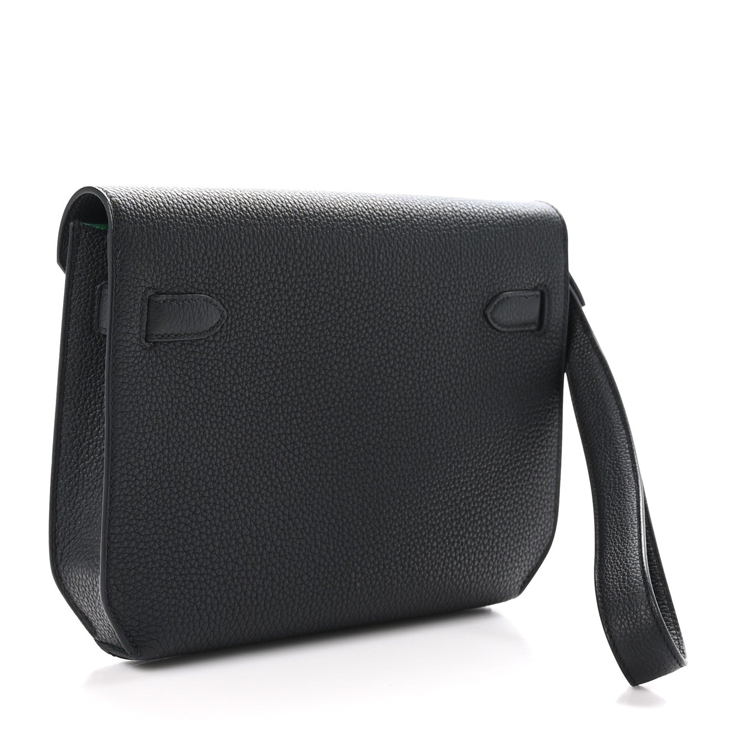 Hermes Togo Verso Kelly Depeches 25 Pouch Black Bamboo 3 of 12