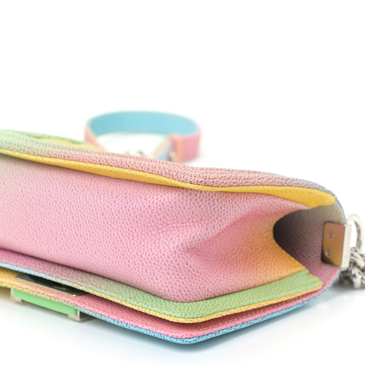 Caviar Quilted Small Cuba Rainbow Boy Flap Multicolor