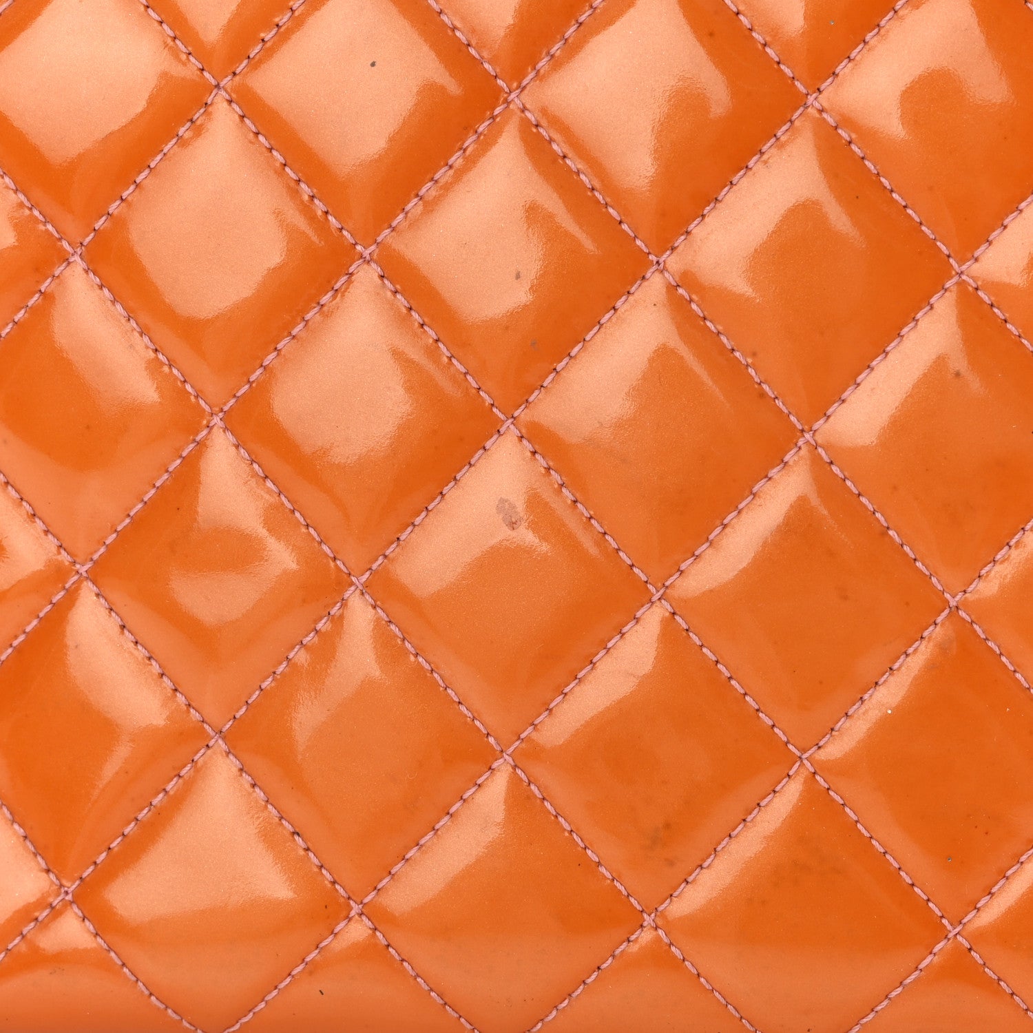 Chanel Patent Quilted Petit Timeless Shopping Tote PTT Orange 19 of 22