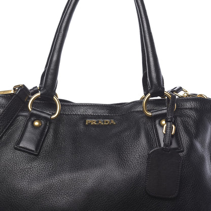 Prada Vitello Daino Tote Black 14 of 16