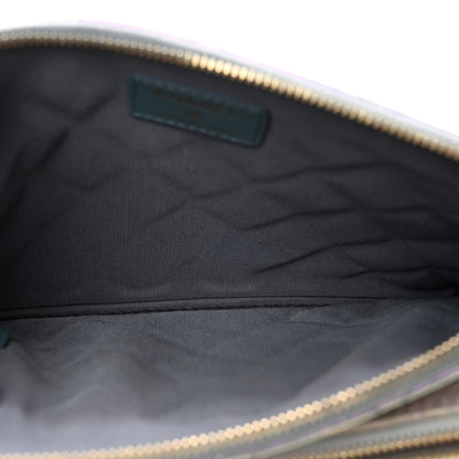 Chanel Iridescent Crumpled Calfskin Trio Cosmetic Case Blue Pink Ivory 5 of 11