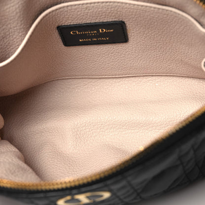 Christian Dior Lambskin Cannage Caro Beauty Pouch Black 5 of 6