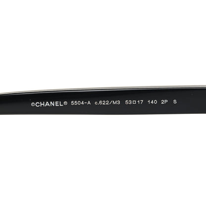 Chanel Acetate Rectangle Sunglasses 5504A Black 5 of 7