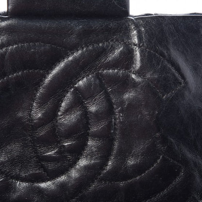 Chanel Glazed Calfskin Twisted Maxi Flap Black 9 of 12