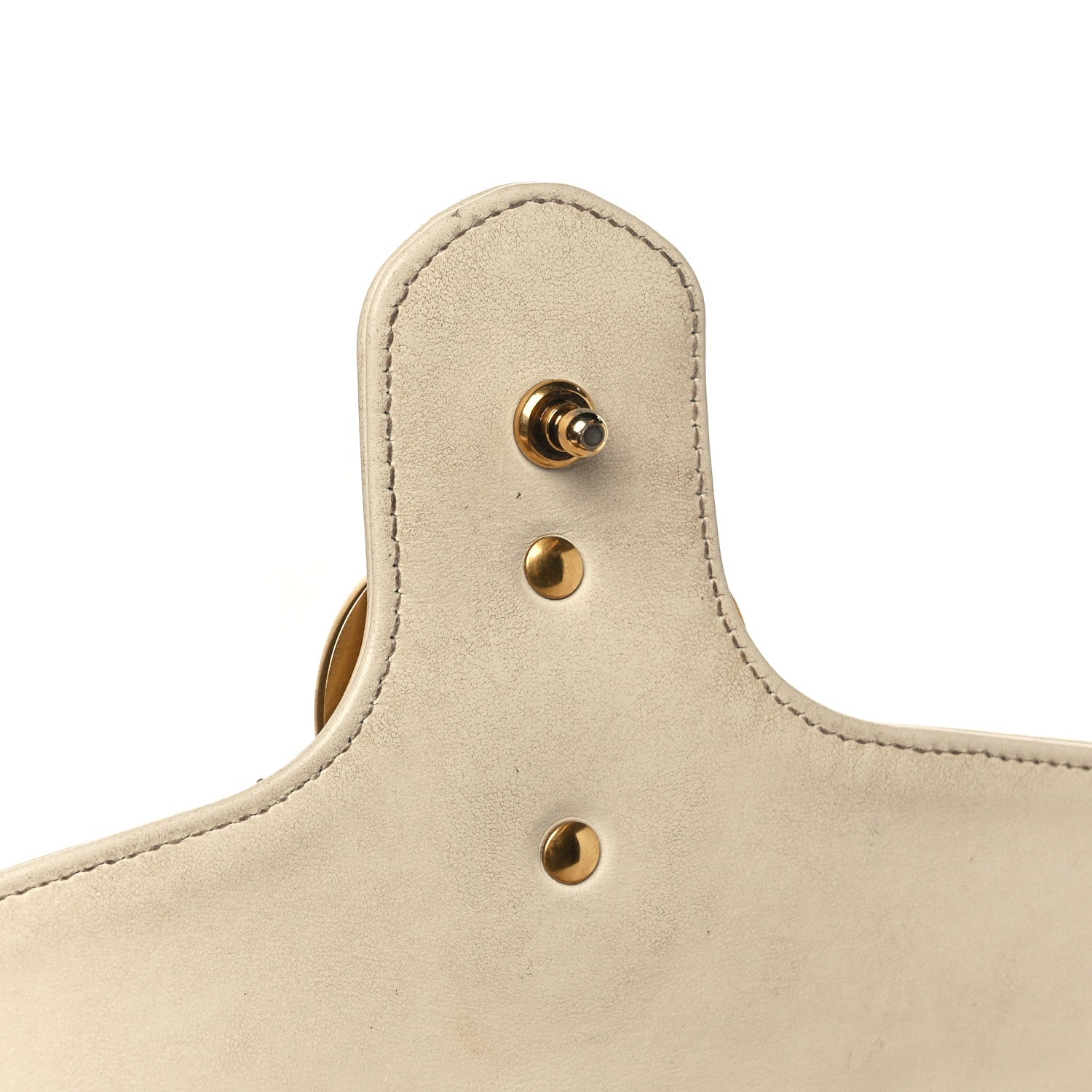 Gucci Calfskin Matelasse Small GG Marmont Shoulder Bag White 9 of 15