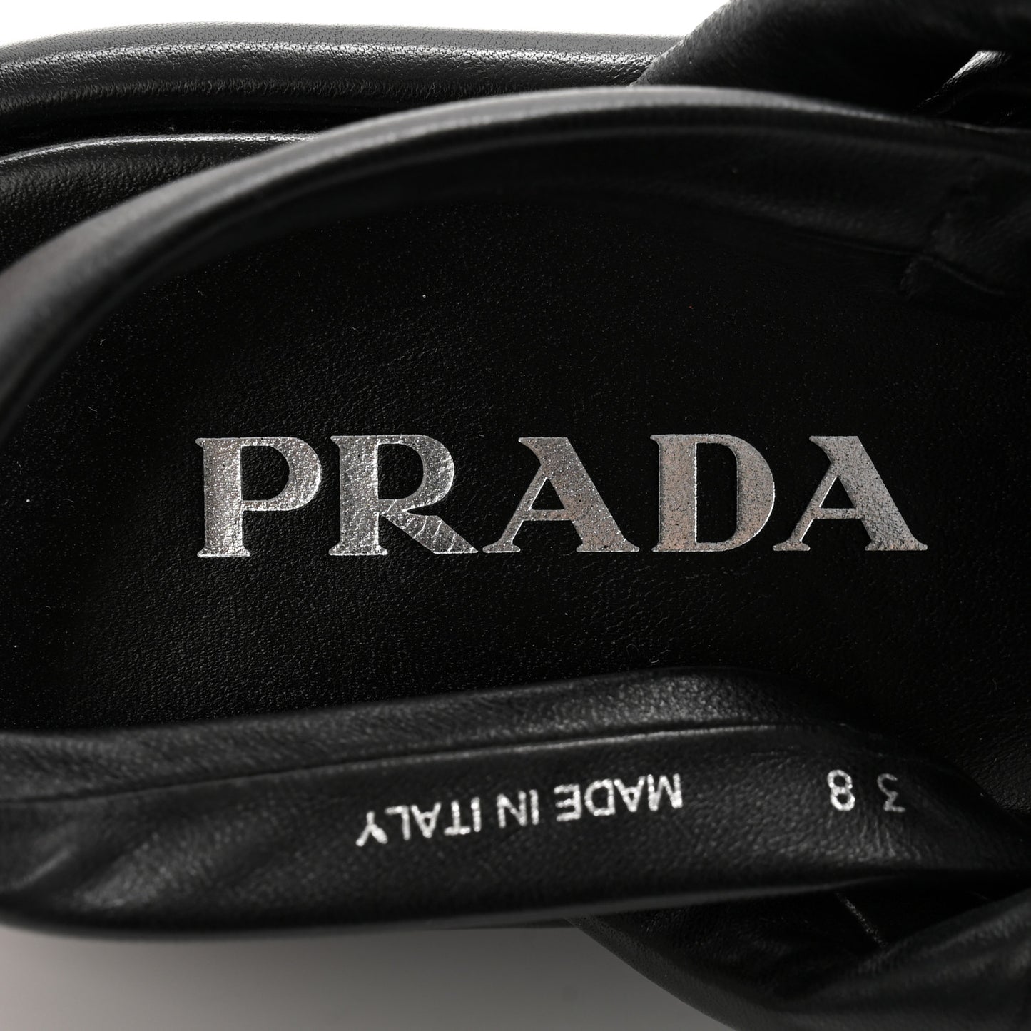 Nappa Padded Blow 20mm Slingback Sandals 38 Black
