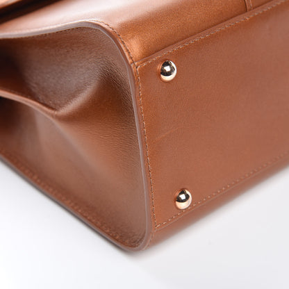 Delvaux Metallic Calfskin Mini Brillant Satchel Camel 13 of 16