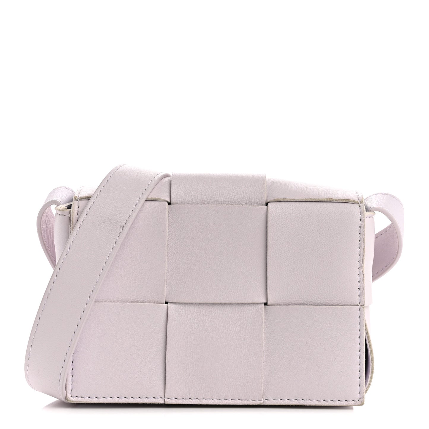 Lambskin Maxi Intrecciato Extra Mini Cassette Crossbody Bag Mirth Washed