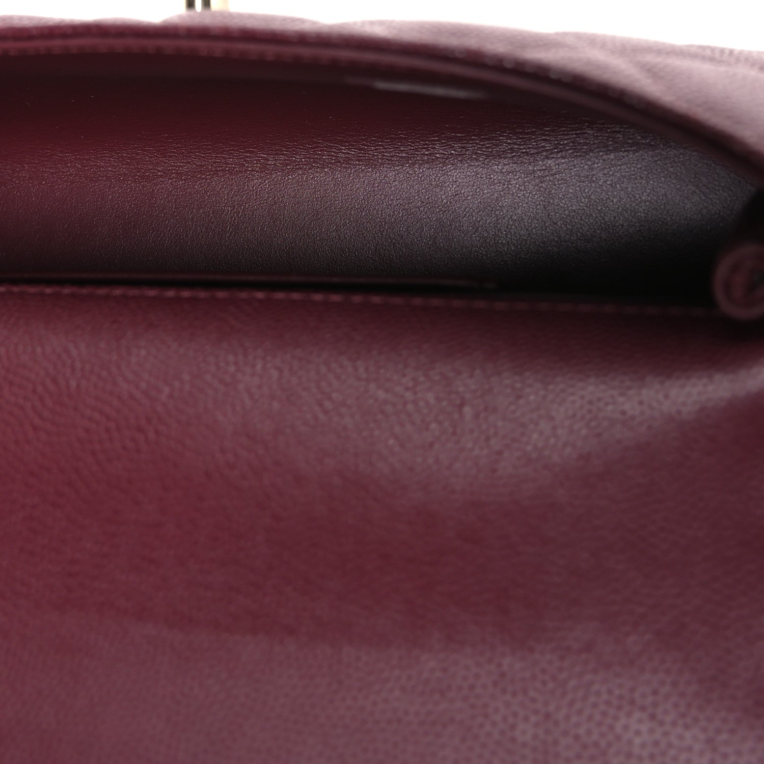 Chanel Caviar Quilted Coco Handle East West Clutch With Chain Bordeaux 4 of 10