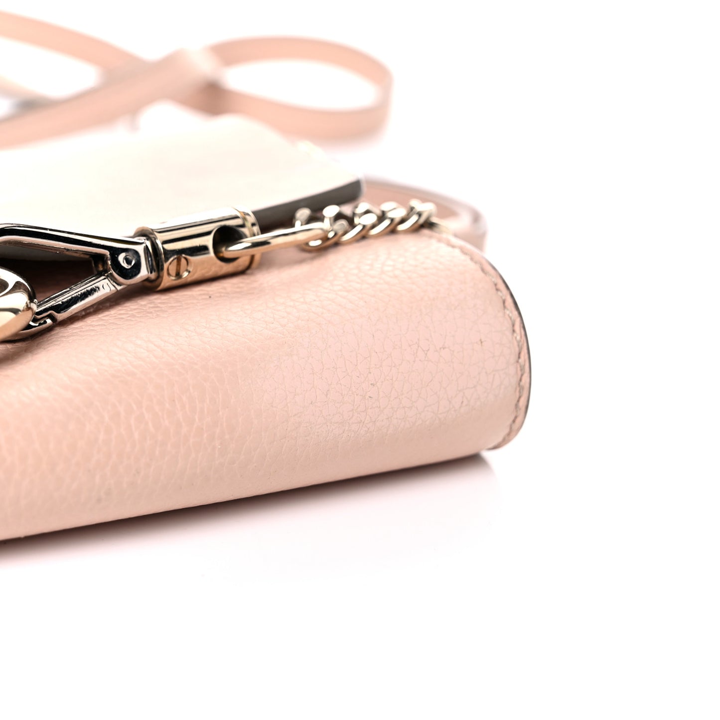 Calfskin Mini Faye Shoulder Bag Cement Pink