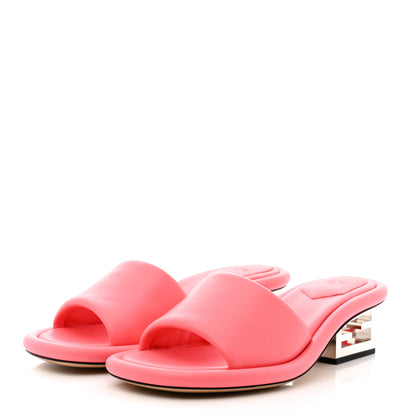 Fendi Nappa Baguette 60mm Slide Sandals 37 Kissed 3 of 8